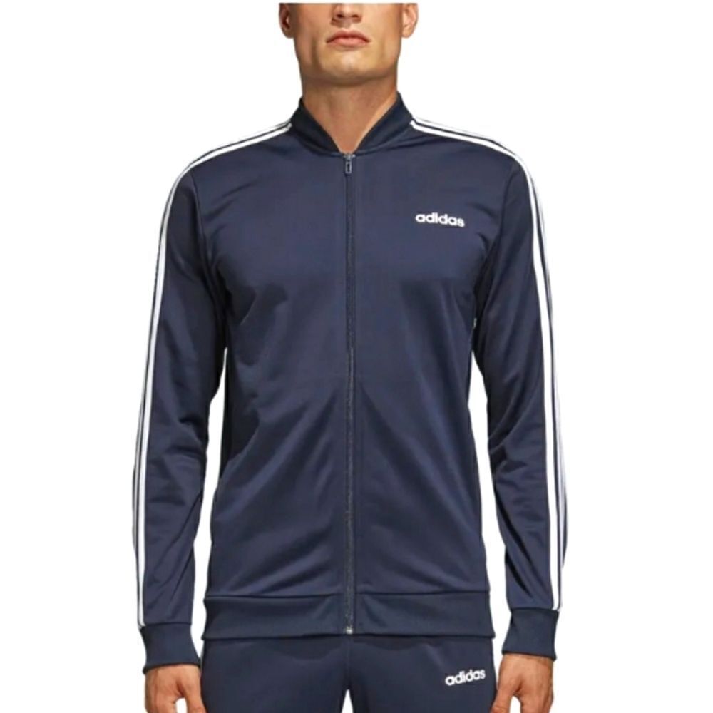 Adidas Back To Basics Three Stripes Track Jacket Sz Sm
